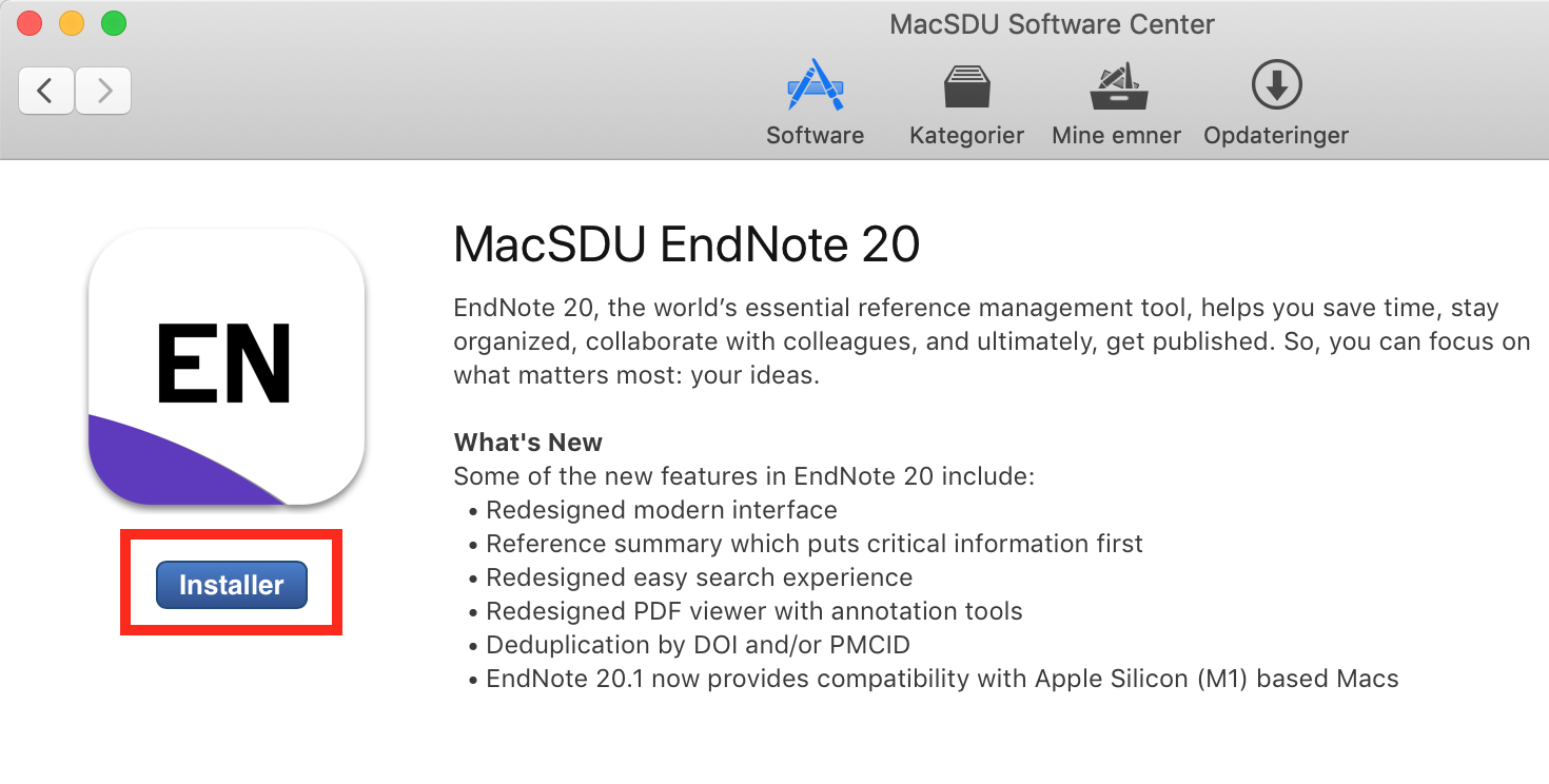 endnote app for mac