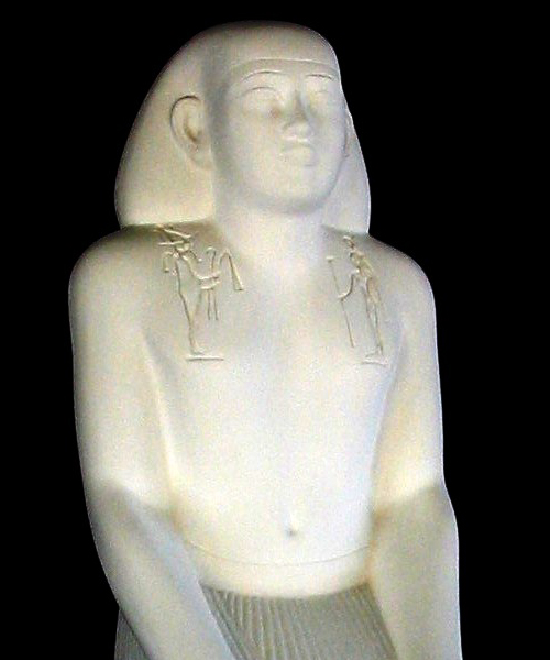 Knælende egypter (en Isis-tilbeder). Egypten, 26. dynasti (664-525 f.Kr.)